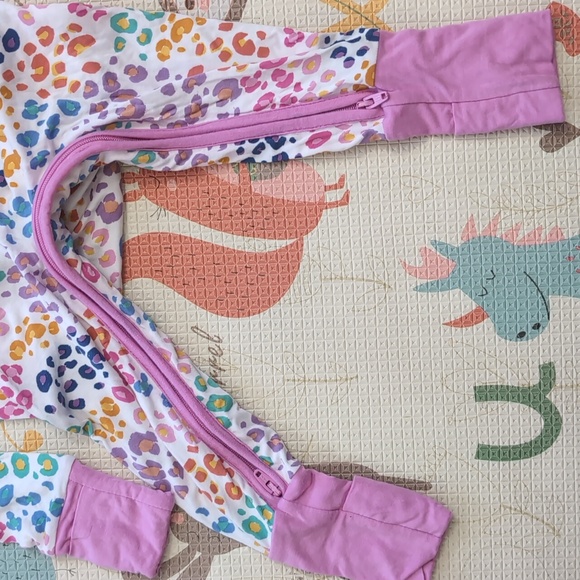 Little Sleepies Rainbow Leopard Zip, 6-12 Months - Picture 4 of 4